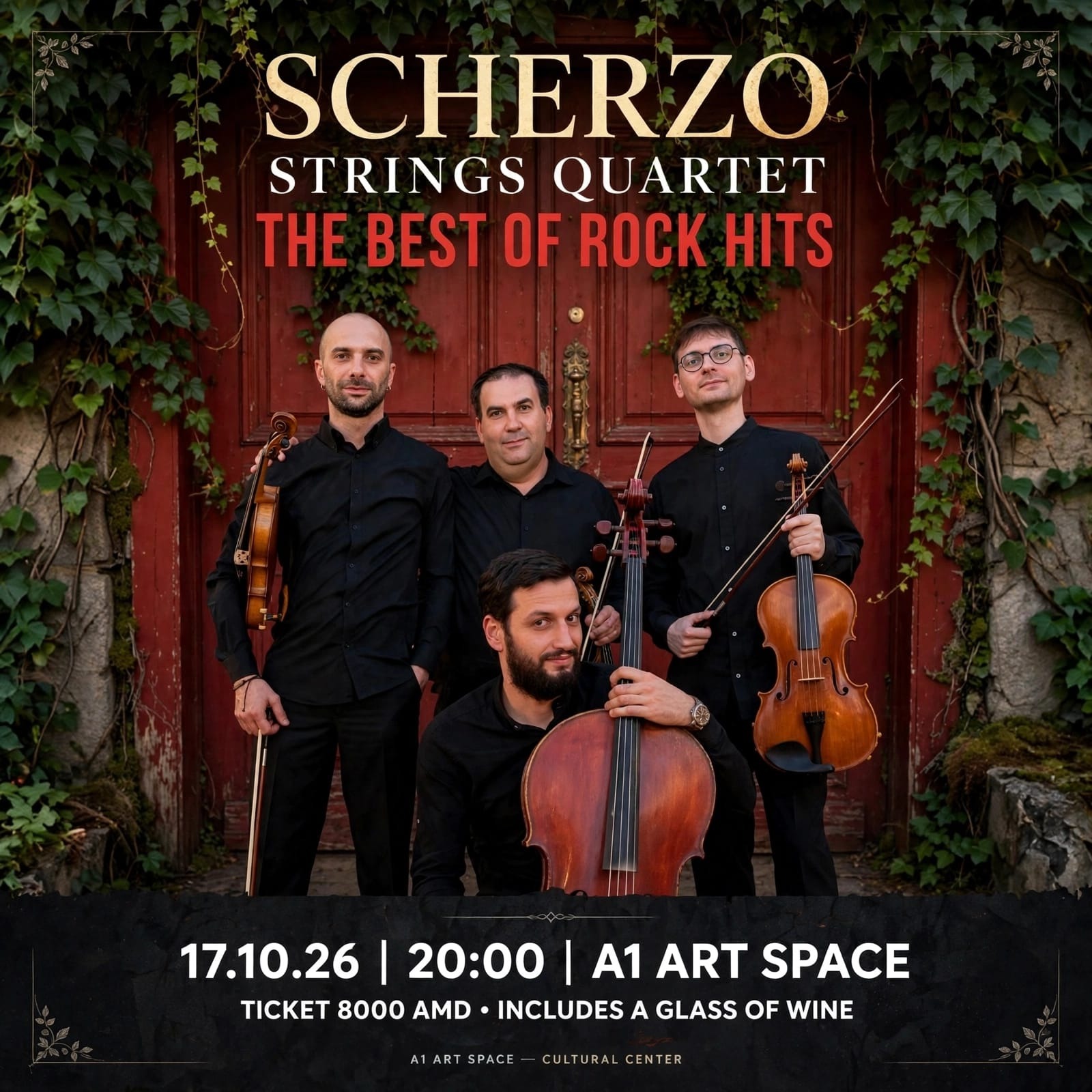 SCHERZO STRING QUARTET-ը ներկայացնում է THE BEST OF ROCK HITS ծրագիրը՝